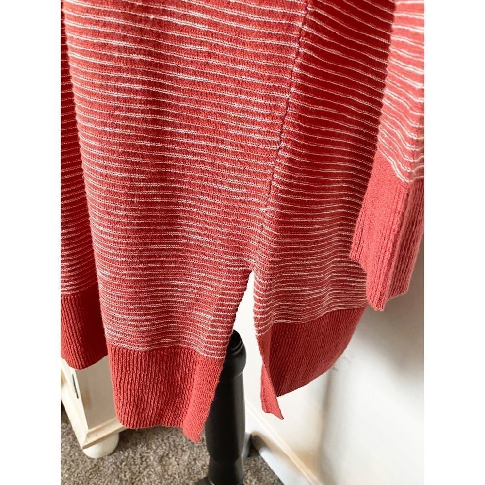 Allisonjoy Rust Red And White Long, Open Front Ca… - image 3